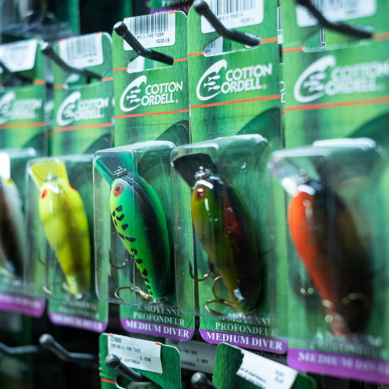 Fishing lures close up