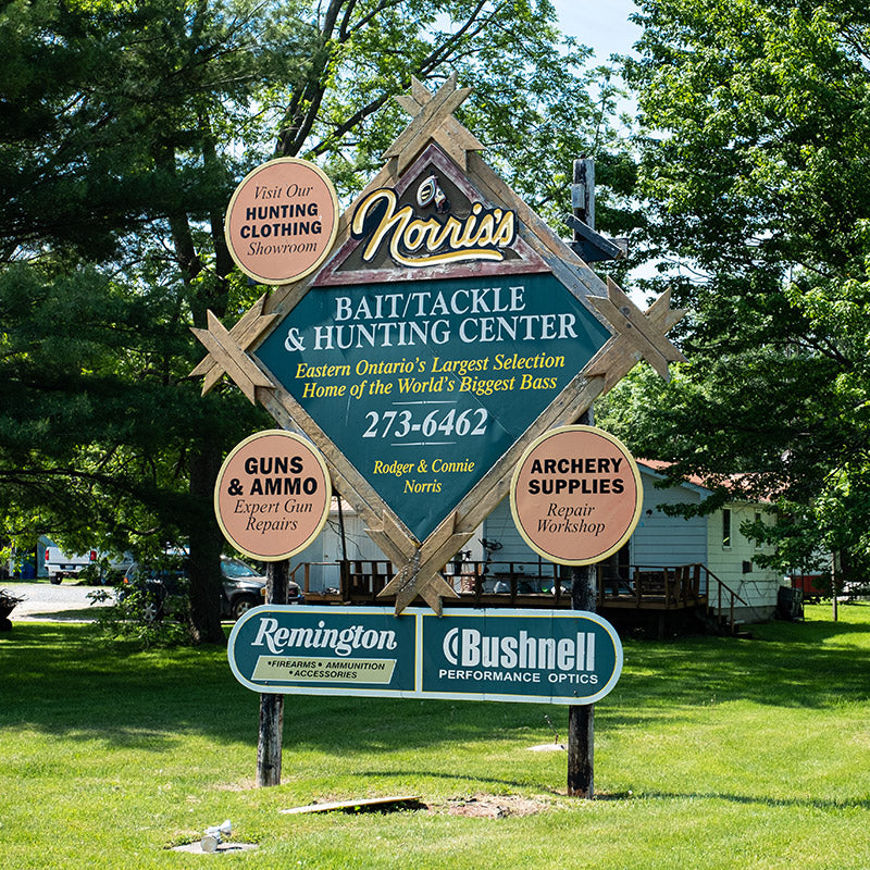 Norris's Bait and Tackle outdoor sign